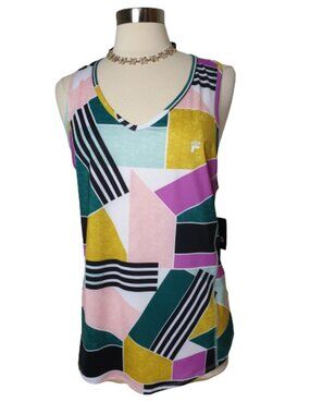 Fila Sport Womens XL Racerback Tank Top Multicolor Tru-Cool Sport Athleisure NEW